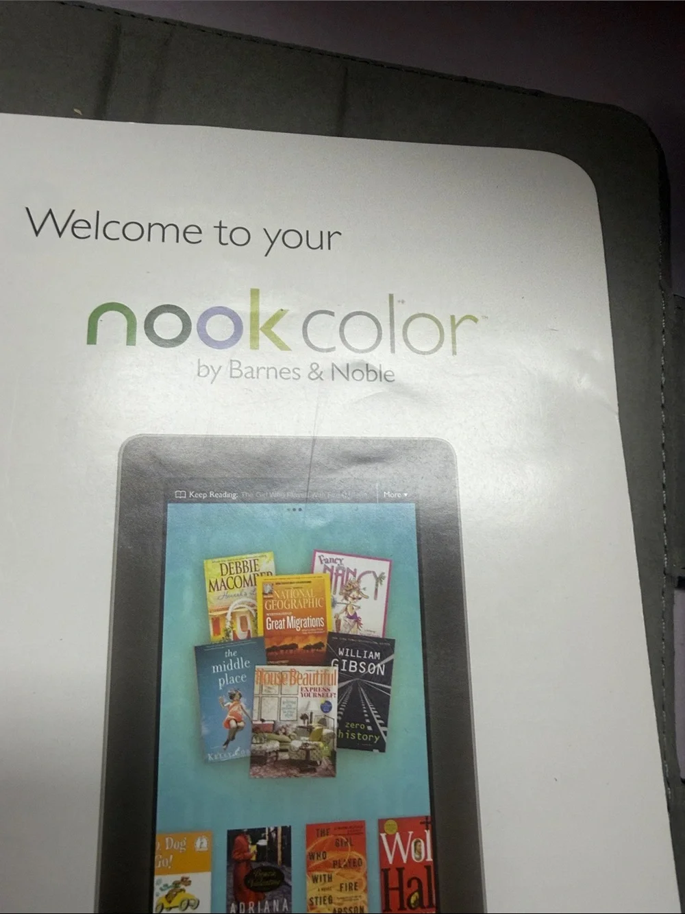 Barnes & Noble Nook Color Tablet with Gray Folio Case